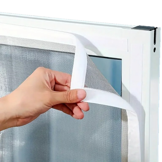 Myggnät för fönster, kardborre vit