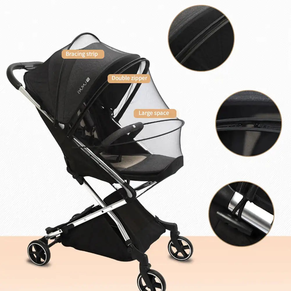 Babyskydd – Myggnät med dragkedja för barnvagn