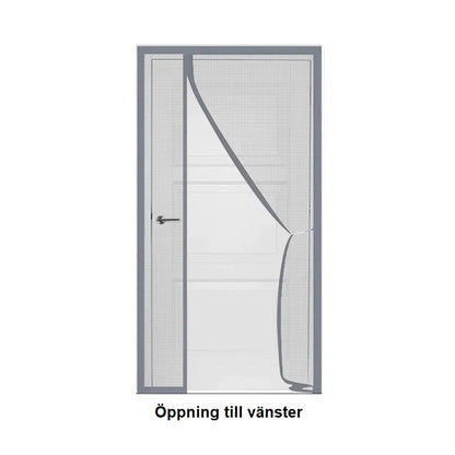 Myggnät för dörr med sidoöppning